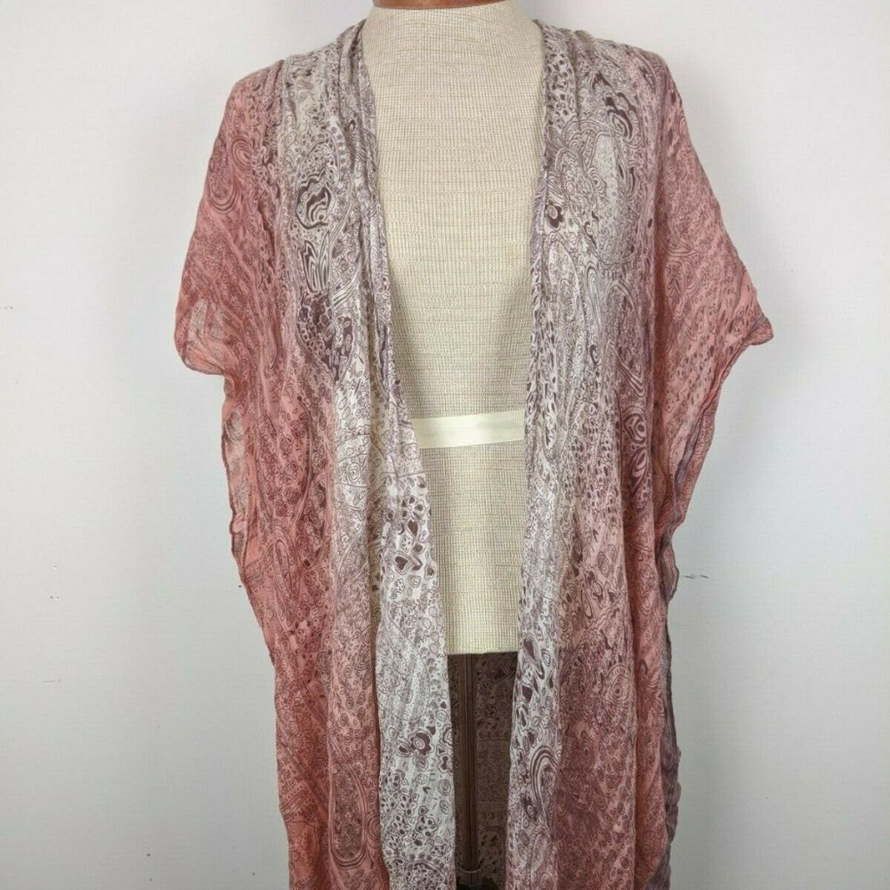 Sheer Open Front Shawl